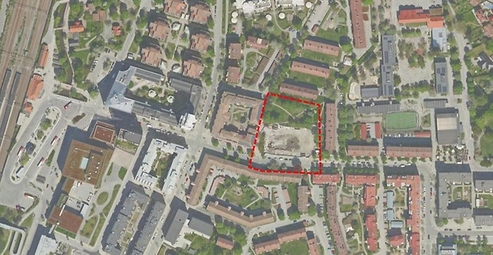 Kartbild över planområdet i Vilunda.