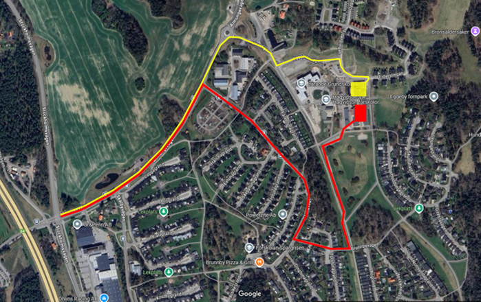 Vägar för byggtransporter.